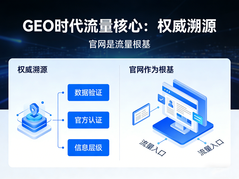 GEO时代流量的核心是“权威溯源”，官网..